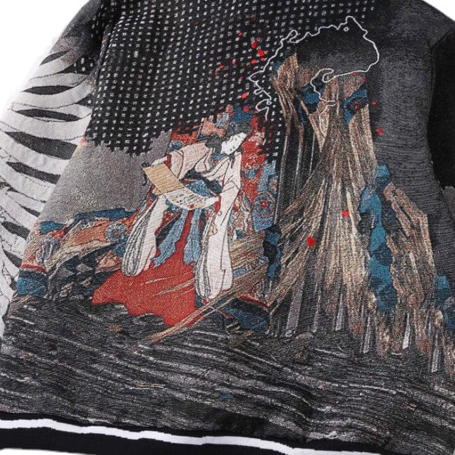 VeryRare Gashadokuro Jacquard Hoodie (Black) - Image 5