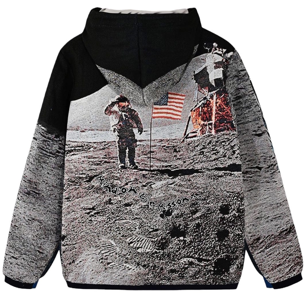 VeryRare Lunar Landing Hoodie (Grey) - Image 2