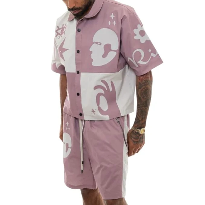 Vie Riche Tribal Short Set (Mauve) VR1515/VR1516-MAU - Image 2