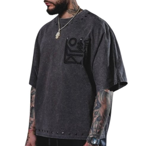 Vie Riche Tribal Stones Tee (Acid Wash Grey) VR1351-AGY - Image 2
