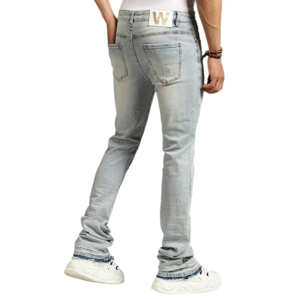 W Stacked Fit Denim (Antique Blue) M8211DA-AN - Image 4