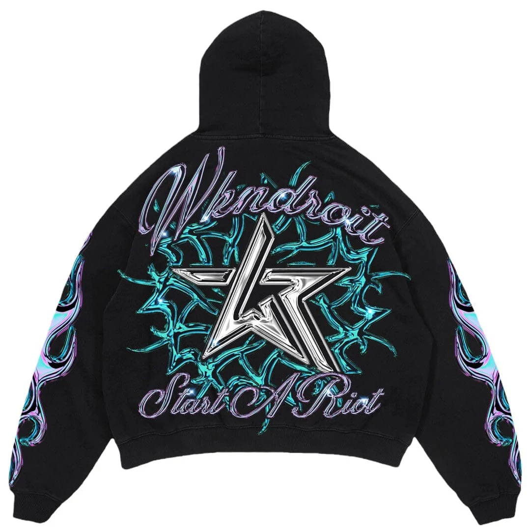 Wknd Riot Glass Skull Hoodie (Black) - Image 2