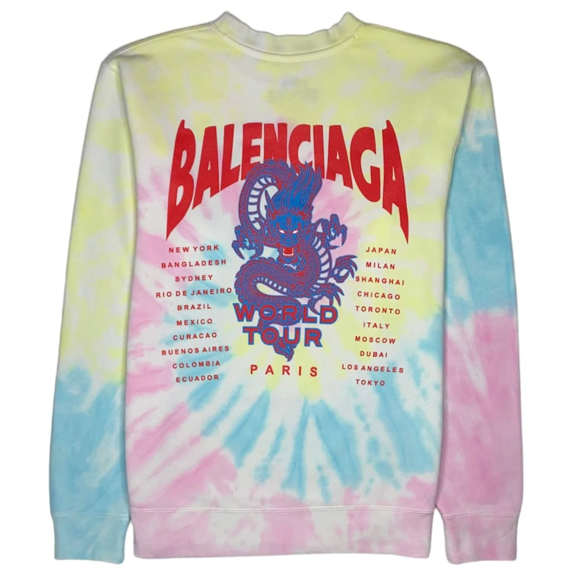 World Tour Dragon Crew Neck Sweater (Cotton Candy) - Image 2