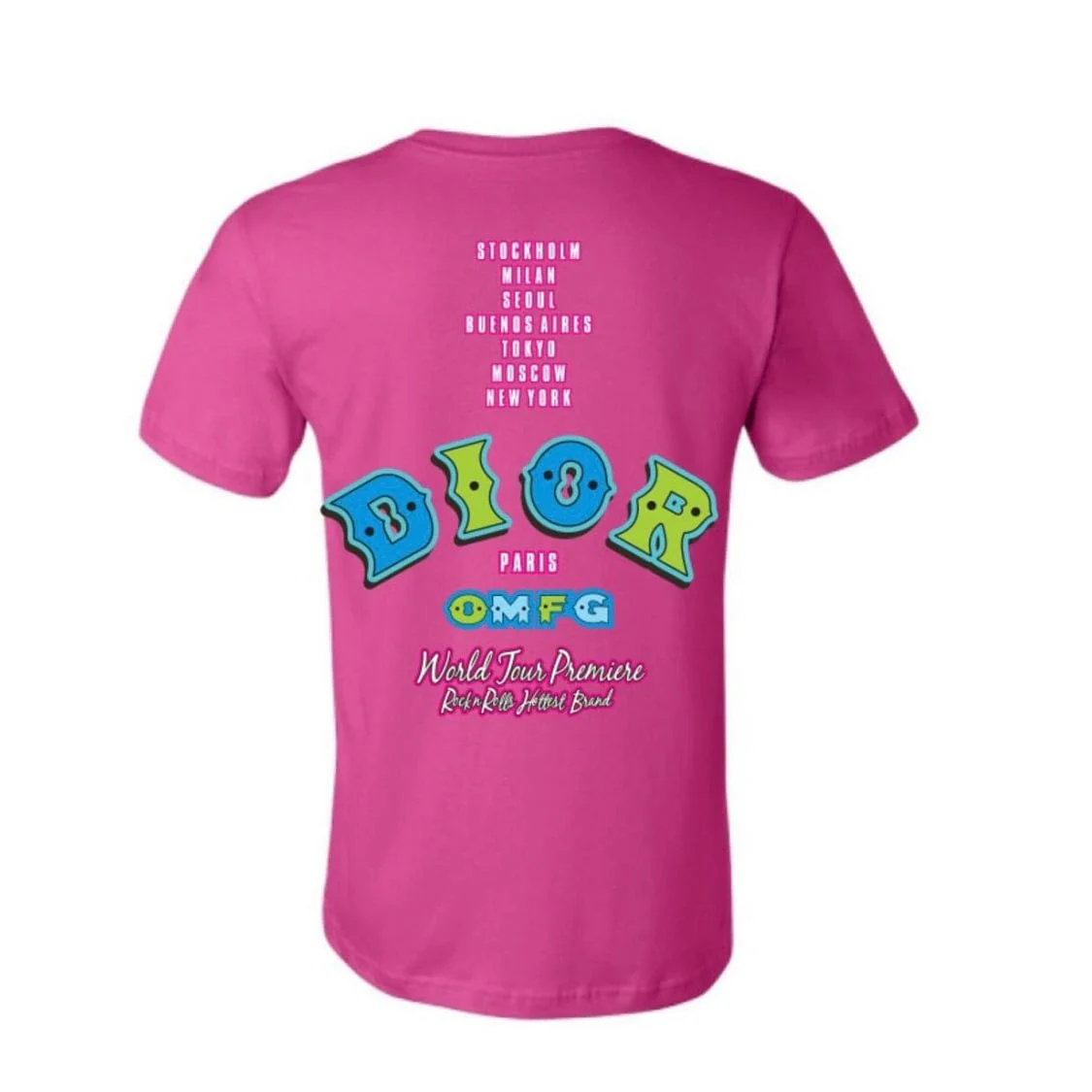 World Tour Mohawk T Shirt (Fuschia) - Image 2