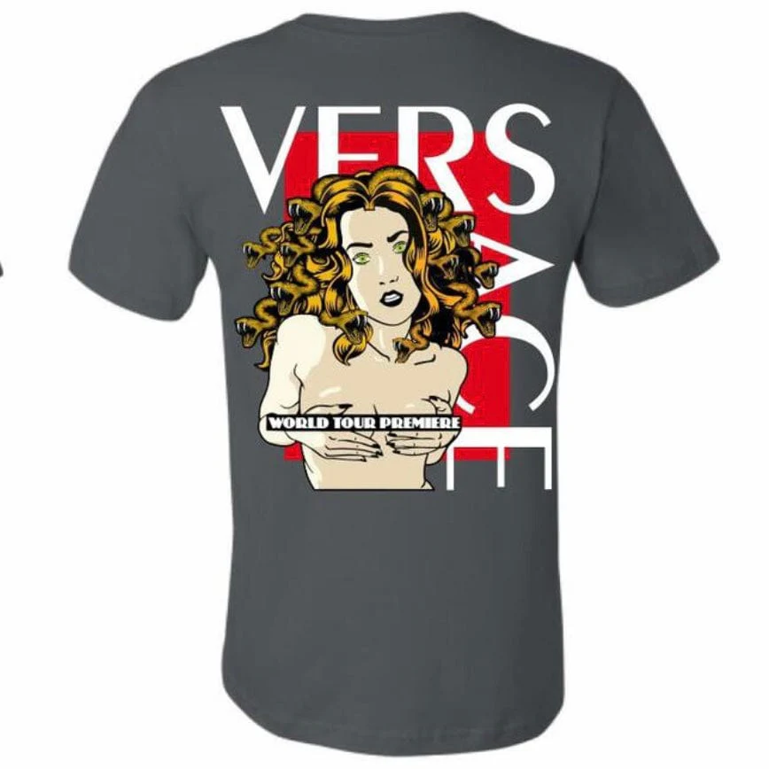 World Tour Versace Cover Up World Tour T Shirt (Grey) - Image 2