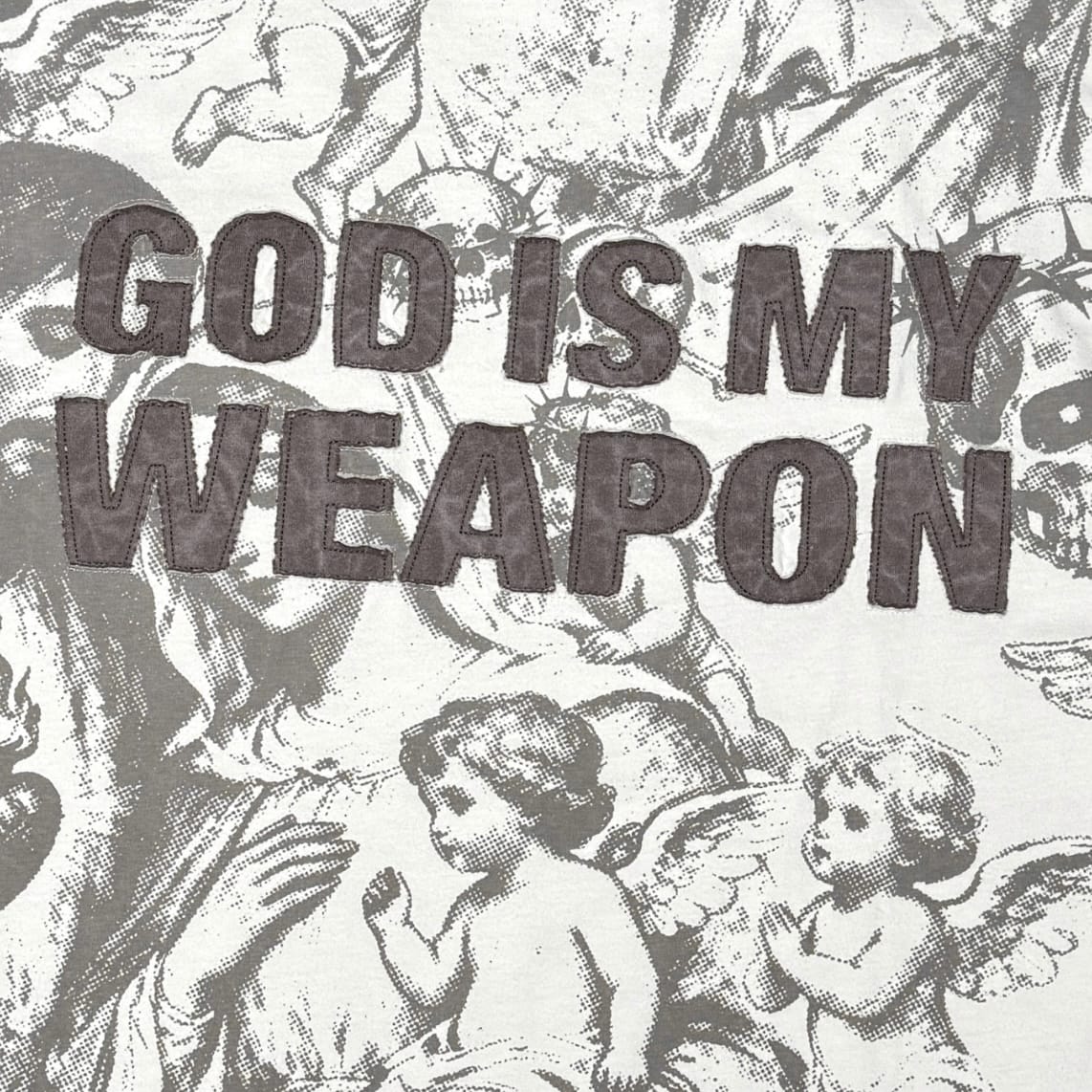 Wrathboy God Is My Weapon Tee (Off White) WB623-OFW - Image 3