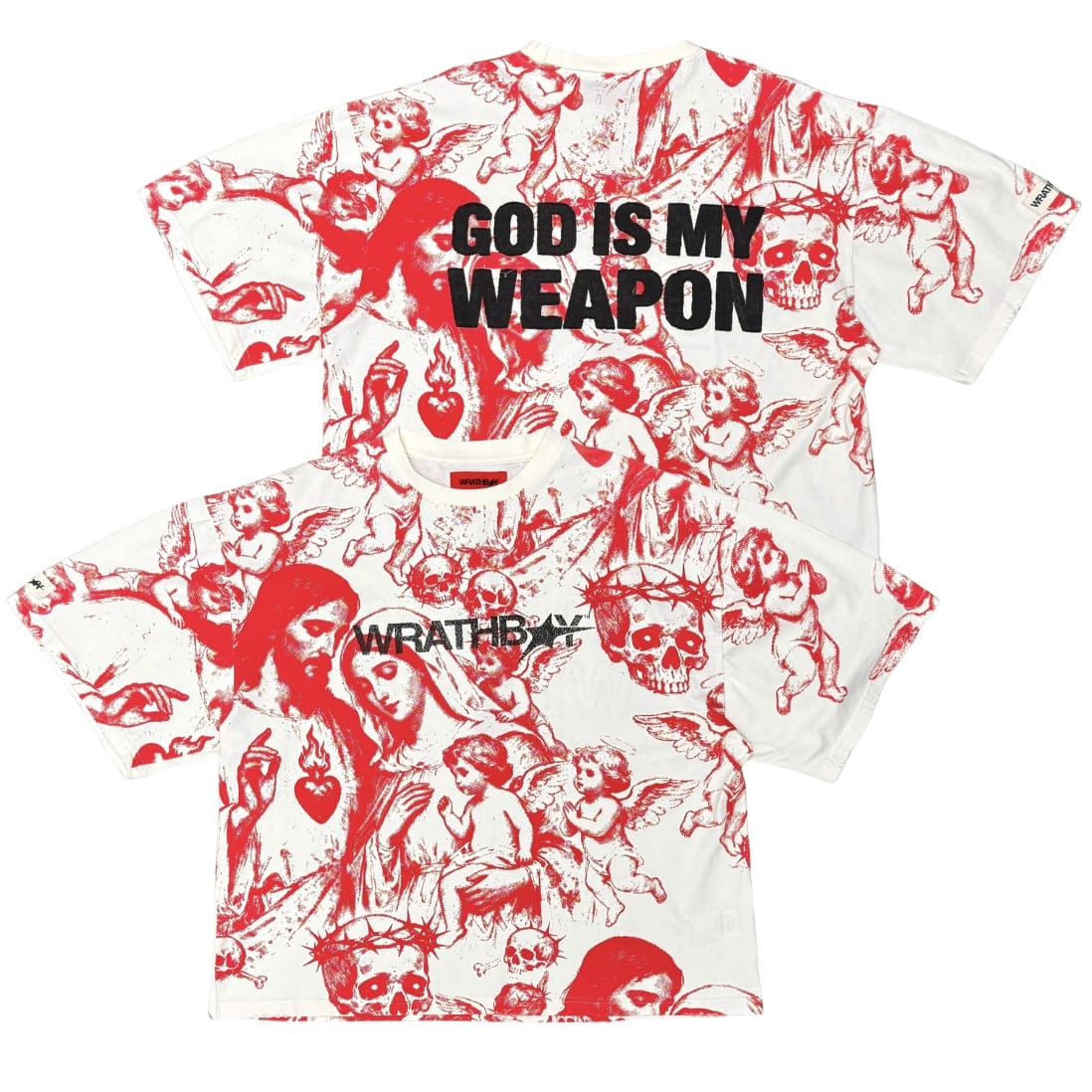 Wrathboy God Is My Weapon Tee (Red) WB623-RED - Image 4